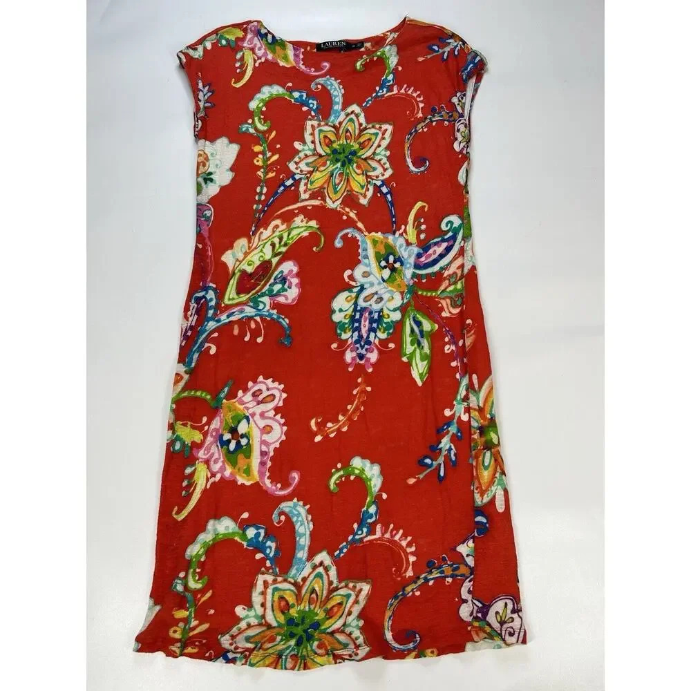 Ralph Lauren Red Floral Maxi Dress